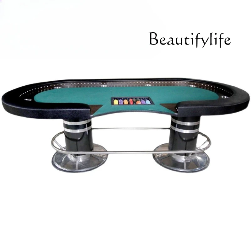 Club classic Texas poker table customization, optional folding lamp table chip box high-end customization