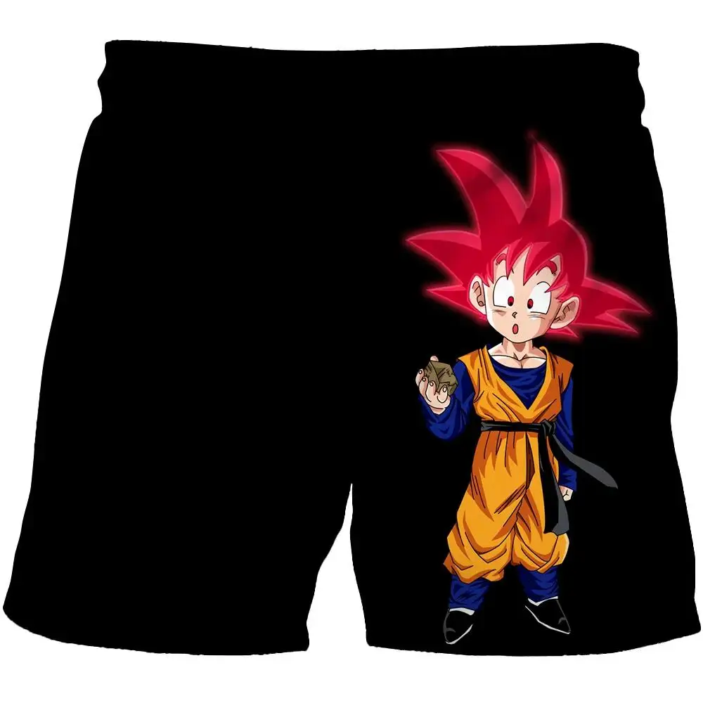 Fashion 2024 Boys Harajuku Beach pants for children Couples Clothes Dragon Ball Z Kids 3D Cartoon Print shorts