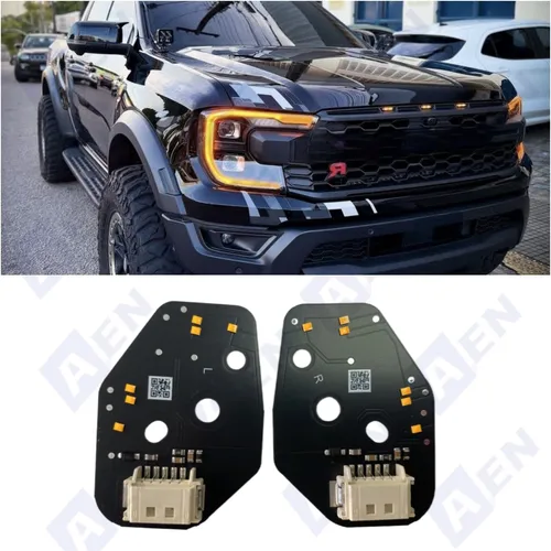 Placas LED DRL ámbar mejoradas para Ford Ranger Raptor XLT XL Lariat T9 Everest Matix 2024 2025, luz de circulación diurna