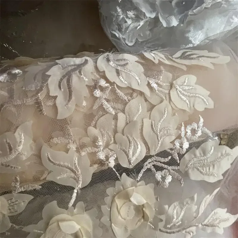 19-kleuren hoogwaardige 3D-bloemkantstof. TrouwjurkDIYKinderkleding Naaien Stof Achtergrond Decoratie Accessoires - afbeelding 1