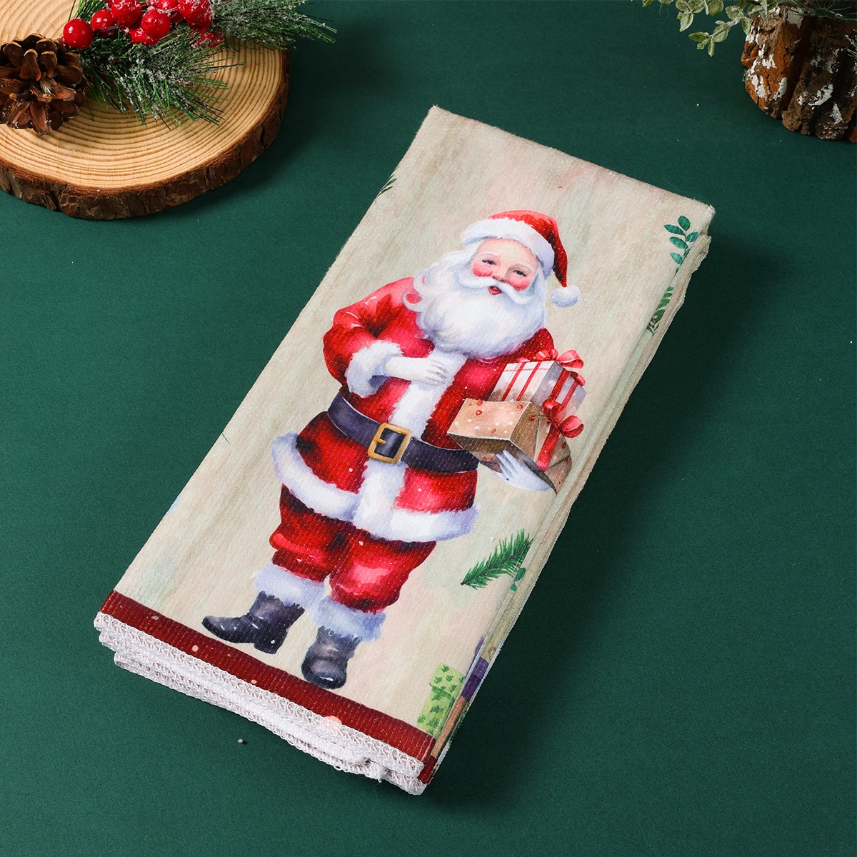 2 قطعة مناشف المطبخ عيد الميلاد عيد ميلاد سعيد الطرف الديكور 2025 عيد الميلاد سانتا كلوز منشفة أطباق نافيداد ناتال السنة الجديدة هدية 2026