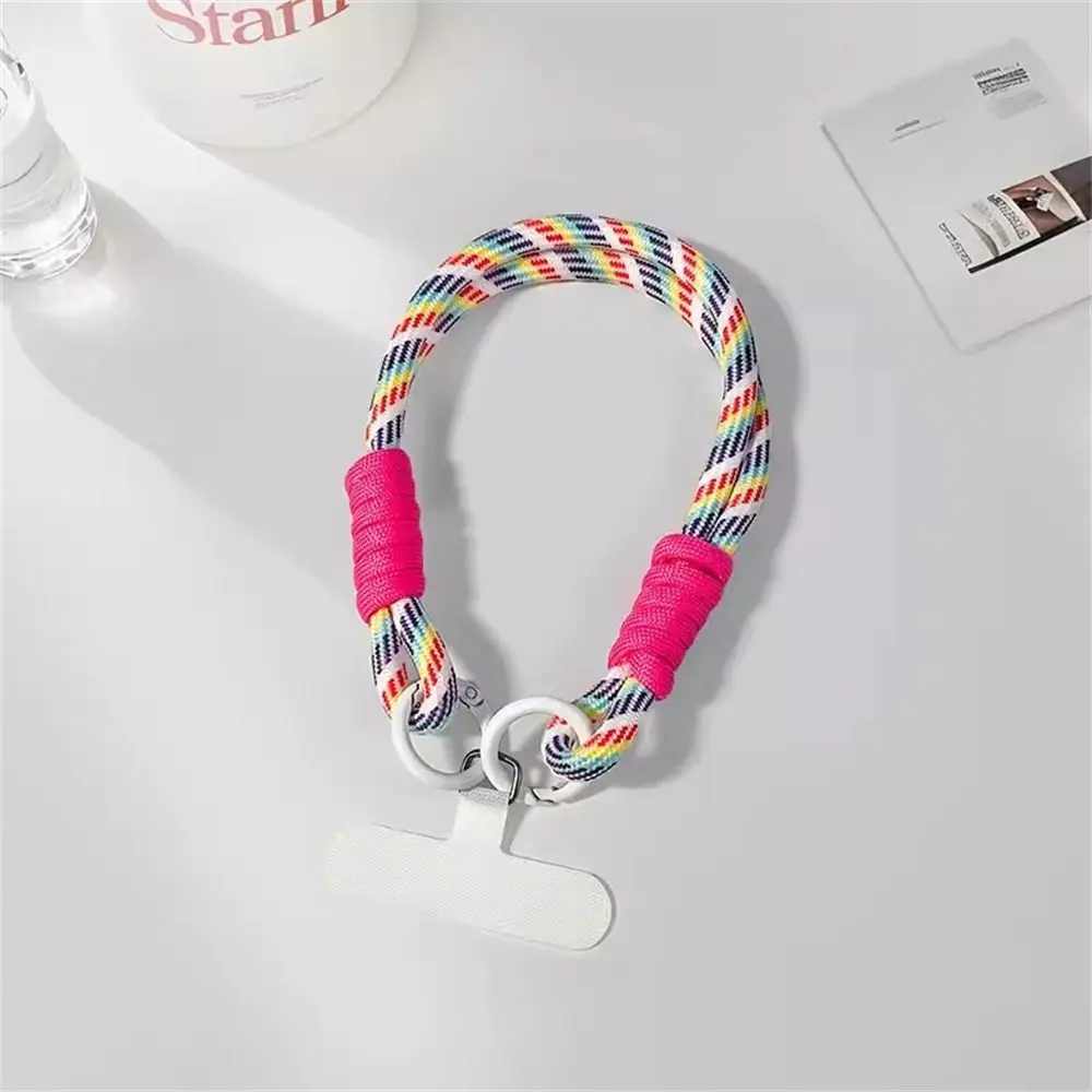 Detachable Mobile Phone Lanyard with Patch Anti-lost Phone Wrist Strap Colorful Phone Charm Phone Hanging Chain Keyring Lanyard