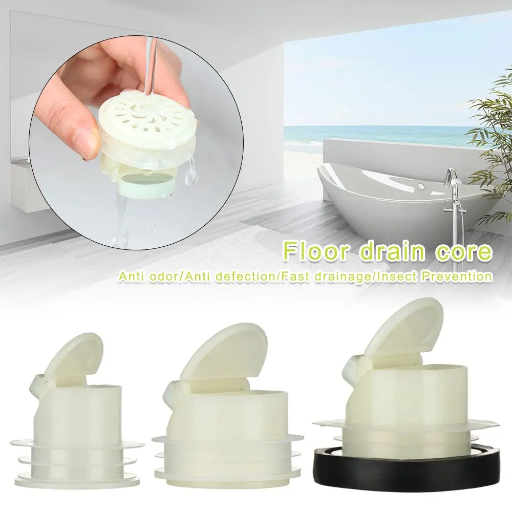 5Pcs/set Shower Floor Strainer Plug Anti Odor Pest Floor Drain Stopper Sewer One Way Valve Seal Drainer Cover