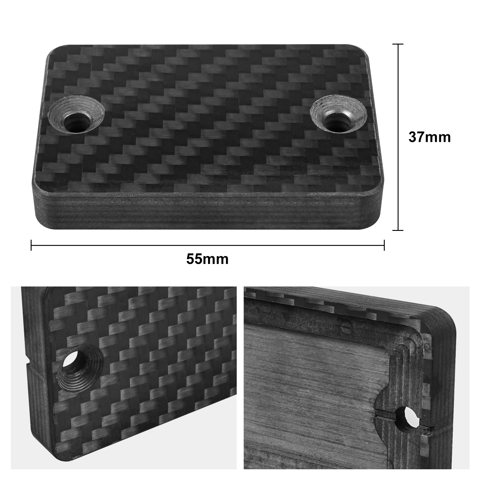 NICECNC ATV cubierta de depósito de freno delantero para Yamaha Raptor 700 250 125 YFZ450R EDICIÓN ESPECIAL Grizzly 550 700 fibra de carbono