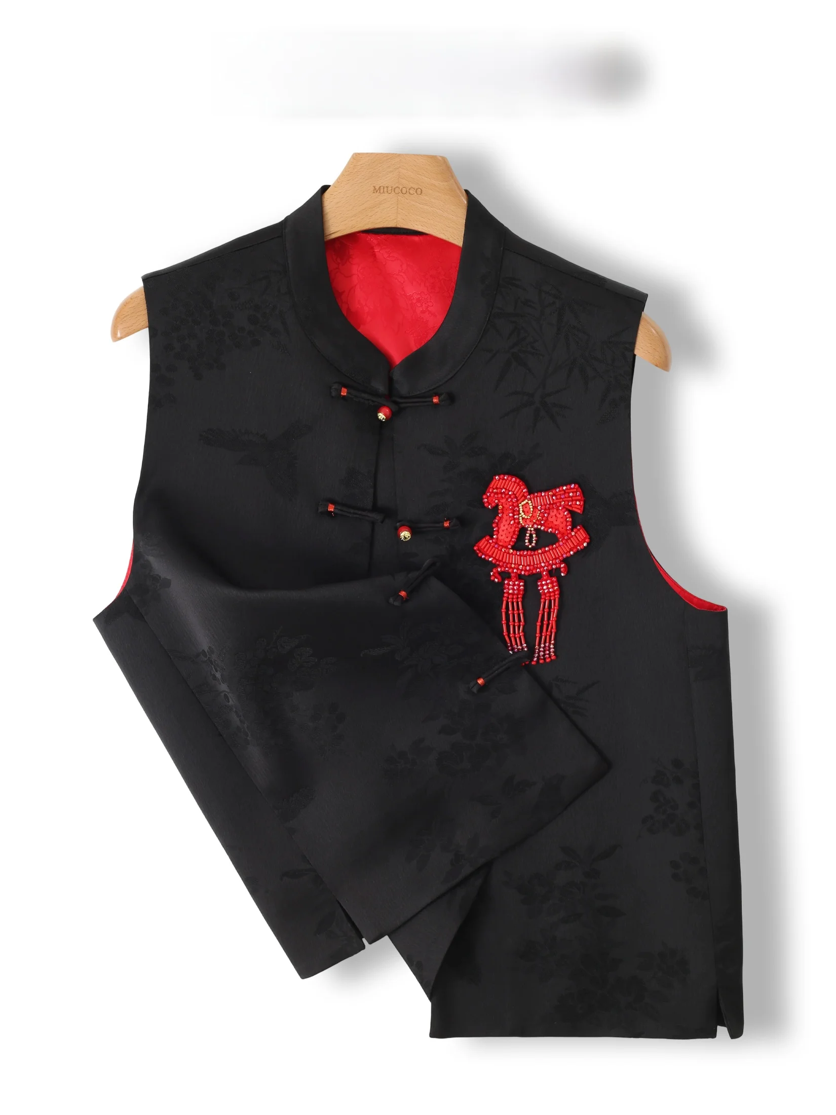 

New Chinese Style Embroidered Patchwork Small Jacket Women's Fashionable Trendy Crop Top Stand Collar Single Button