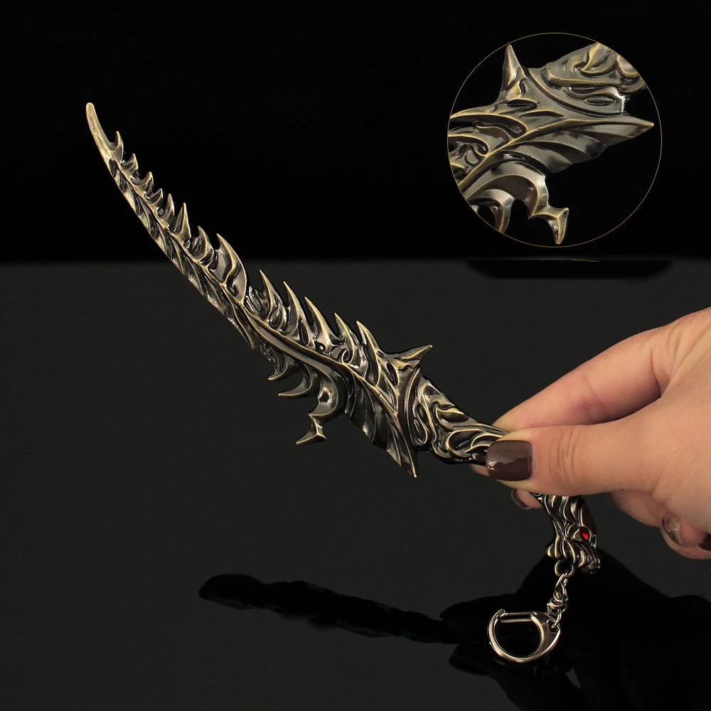 

Mini Weapon sword Dagger Model Keychain Model Jewelry Weapon Metal Pendant Key Chain Chaveiro Bag Car Key Holders Gift Kids Men