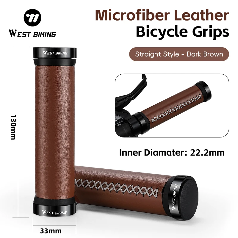 

WEST BIKING MTB велосипедные ручки из микрофибры, противоскользящий чехол на руль велосипеда, стопорное кольцо из алюминиевого сплава, противоударная велосипедная ручка