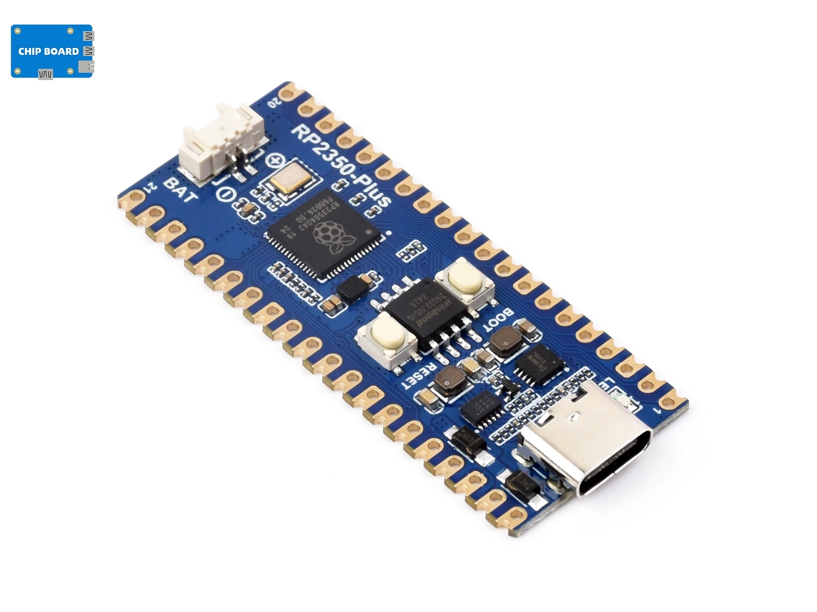 

Waveshare RP2350-Plus Development Board, A Low-cost,High-performance Pico-like MCU Board Based On Raspberry Pi RP2350A Dual-core