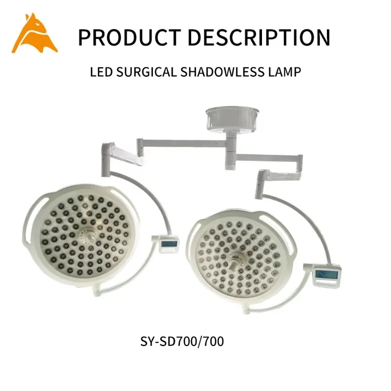 Medical Equipment Manufacturer Custom Low Heat Double Head Shadowless Lamp Ceiling Mounted Surgical Light Hospital  Low MOQ
