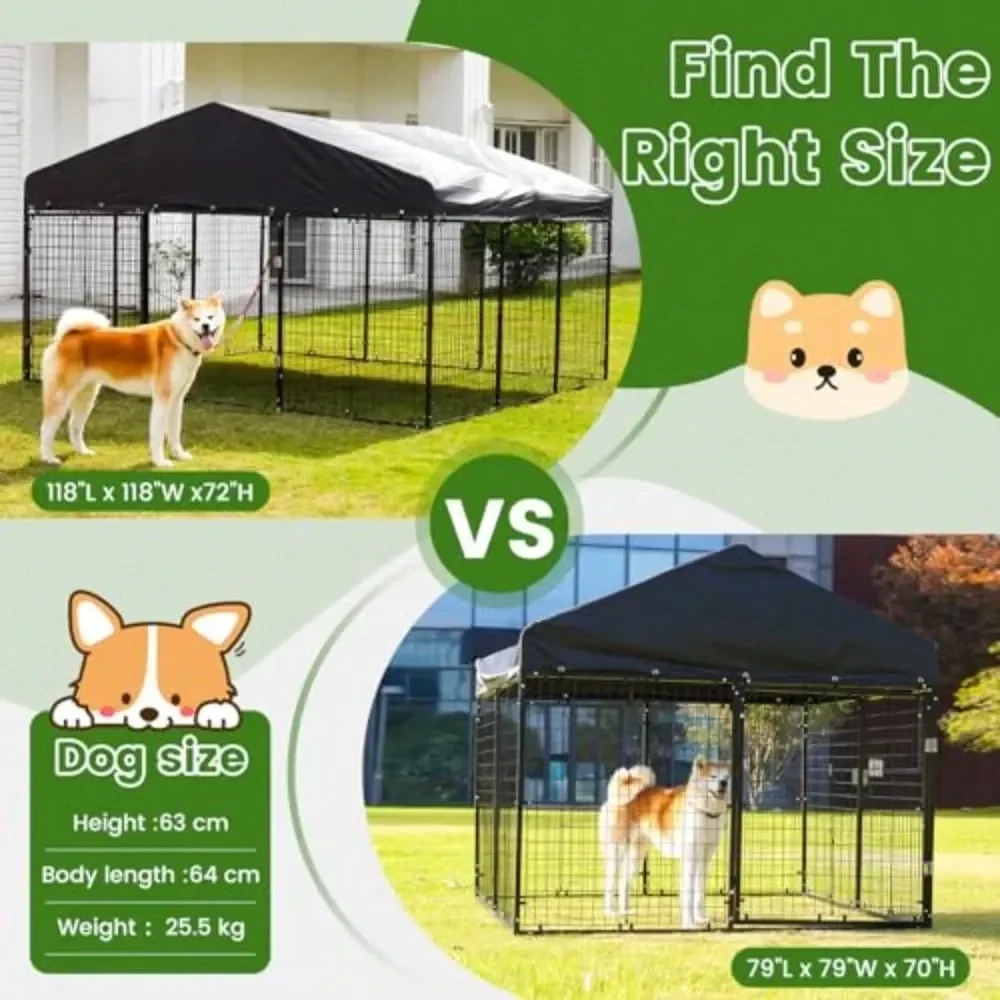 

SOLD OUT PLEASE DO NOT ORDER Dog Kennel 6x6x6 With Roof Heavy Duty Welded Wire Dog Playpen Enclosure EscapeProof Lock UV Waterpr