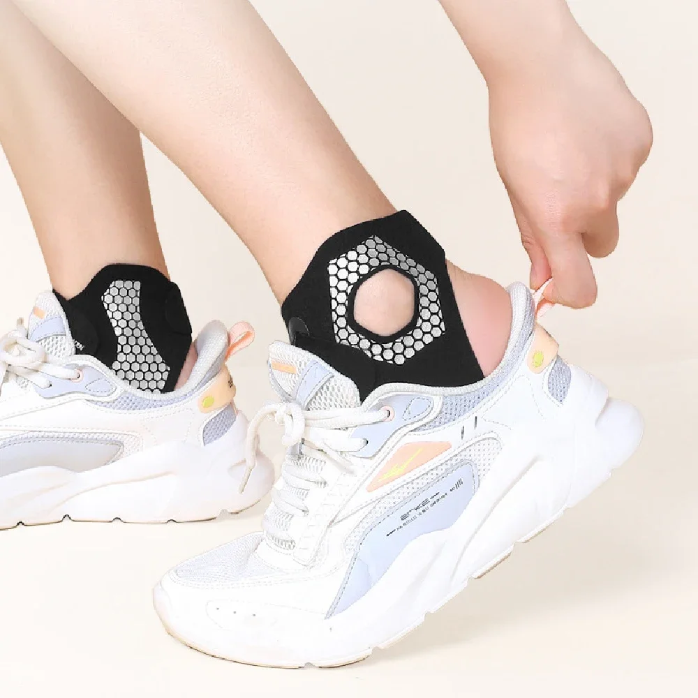 1× Ultra-thin Ankle Brace Bi-directional Strap Compression Stabilizes Tendons Motion Ankle Fixation Brace Prevents Ankle Sprains