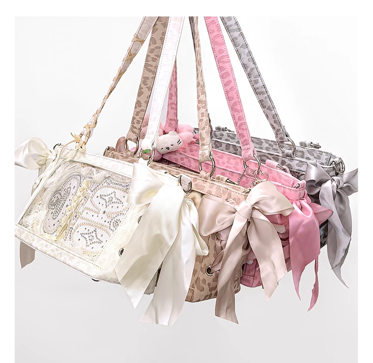 

2025 Autumn Mini Snacks Leopard Print Ribbon Ltabag Two-dimensional Star Chasing Comic 10cm Baby Bag Shoulder Bags Women's Model