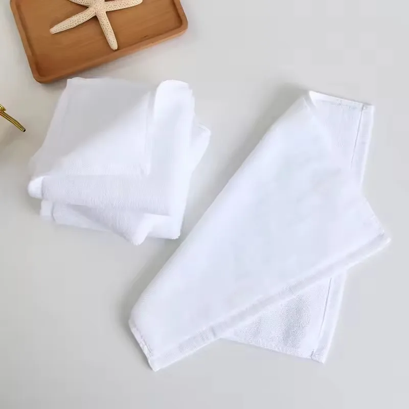 5pcs/lot Good Quality White Face Baby Towel 30*30CM Small Hand Towels Kitchen Hotel Restaurant Kindergarten Beauty Salon Towel