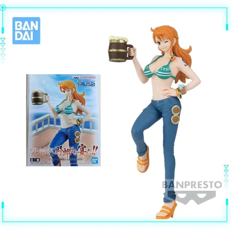 

In Stock Original Bandai Banpresto Anime One Piece banquet Nami PVC Anime Figurer Kids Decoration Collectible New special offer