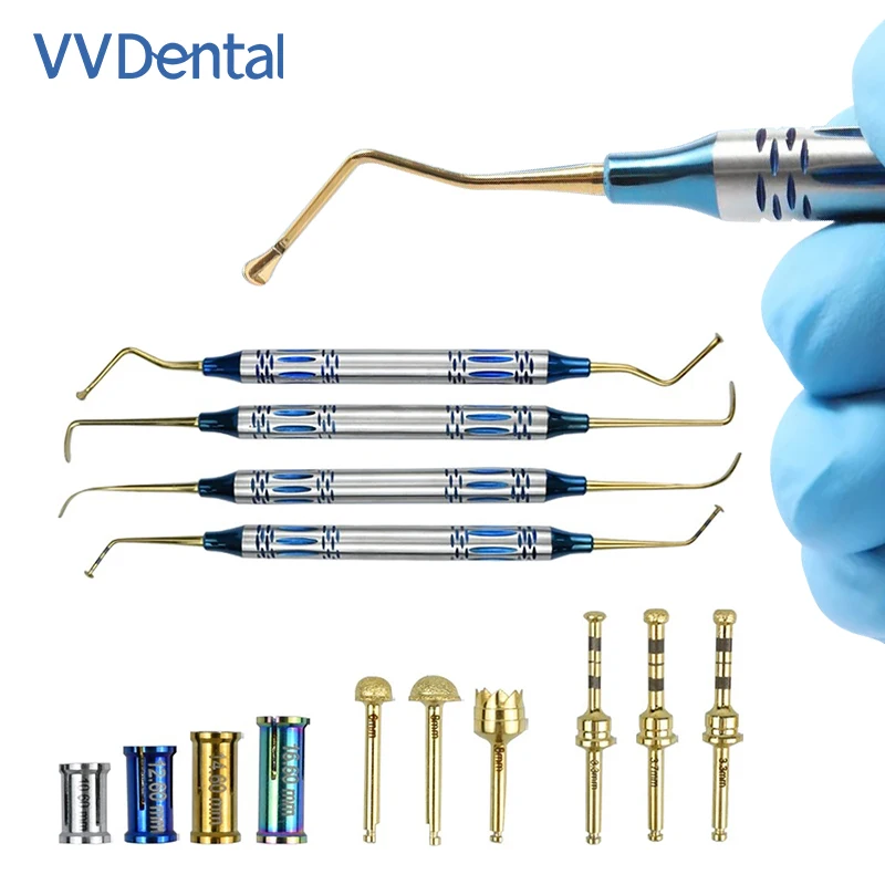 

VV Dental 14pcs/Set Sinus Lifting Elevation Kit Implant Drills Stoppers Sinus Lifting Elevation Hand Instruments Surgical Tools