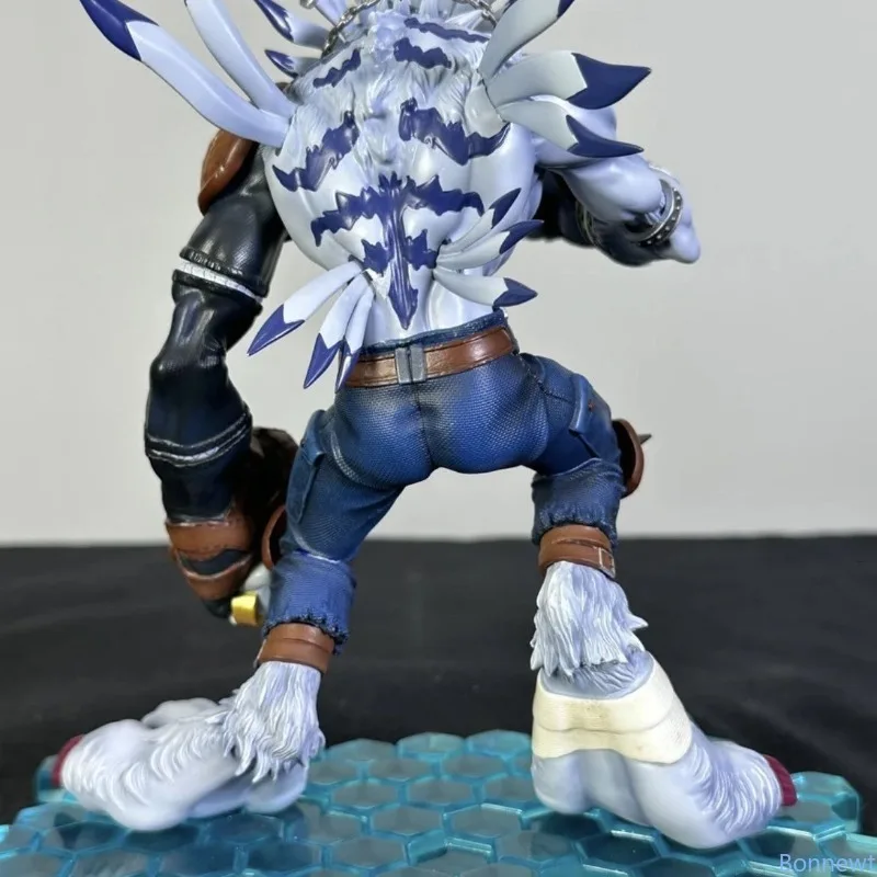 NEW 22CM Digital Monster Figures Were Garurumon GK Figures Peripheral Greymon YYGK Model Ornaments