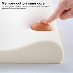 Memory Foam Wedge Pillow Ergonomic Memory Cotton Nap Pillows for Adults Teenagers Soft Velvet Cover Slow for Travel for Sleeping