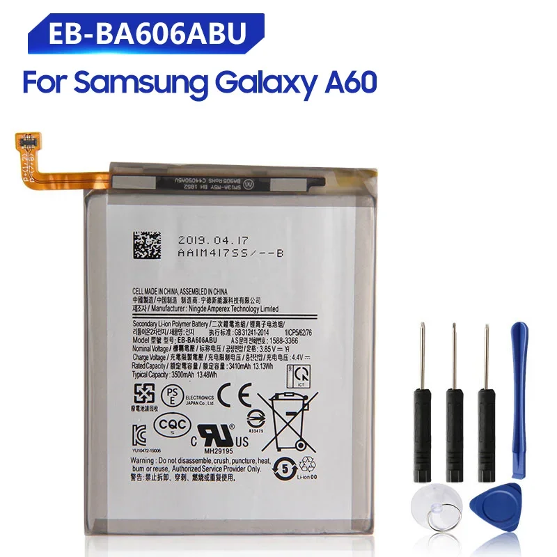 

Replacement Battery EB-BA606ABU For Samsung GALAXY A60 M40 Rechargeable Phone Battery 3500mAh