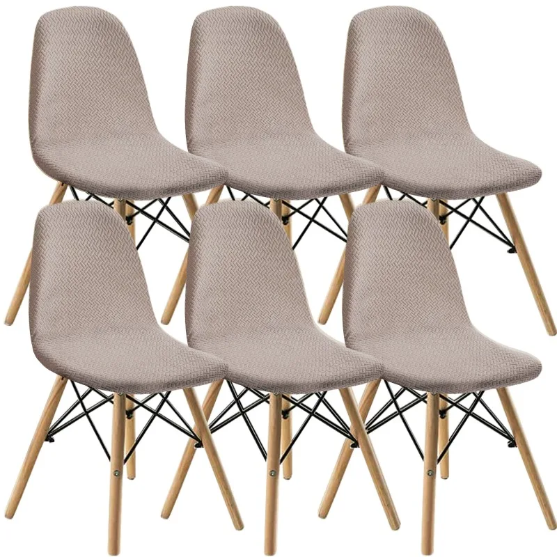 

1 шт./3 шт./6 шт. Длинный клетчатый жаккардовый чехол для стула Eames Shell Club, декор для дома