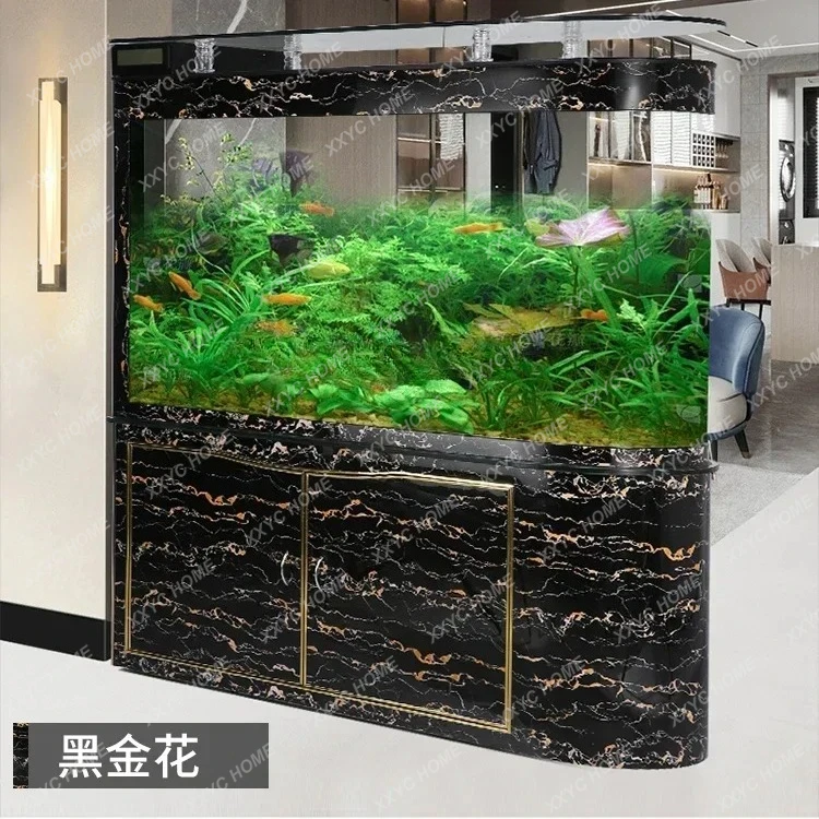 TTS Fish Tank Aquarium Glass Ecological Change Water Hallway Bullet Bottom Filter Medium And Large Household Living Room 1.2 M