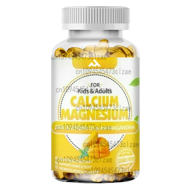 

Women's Calcium Magnesium Zinc Gummies, High Absorption Calcium Magnesium Supplements, for Bone Strength Vegetarian 60 Capsules
