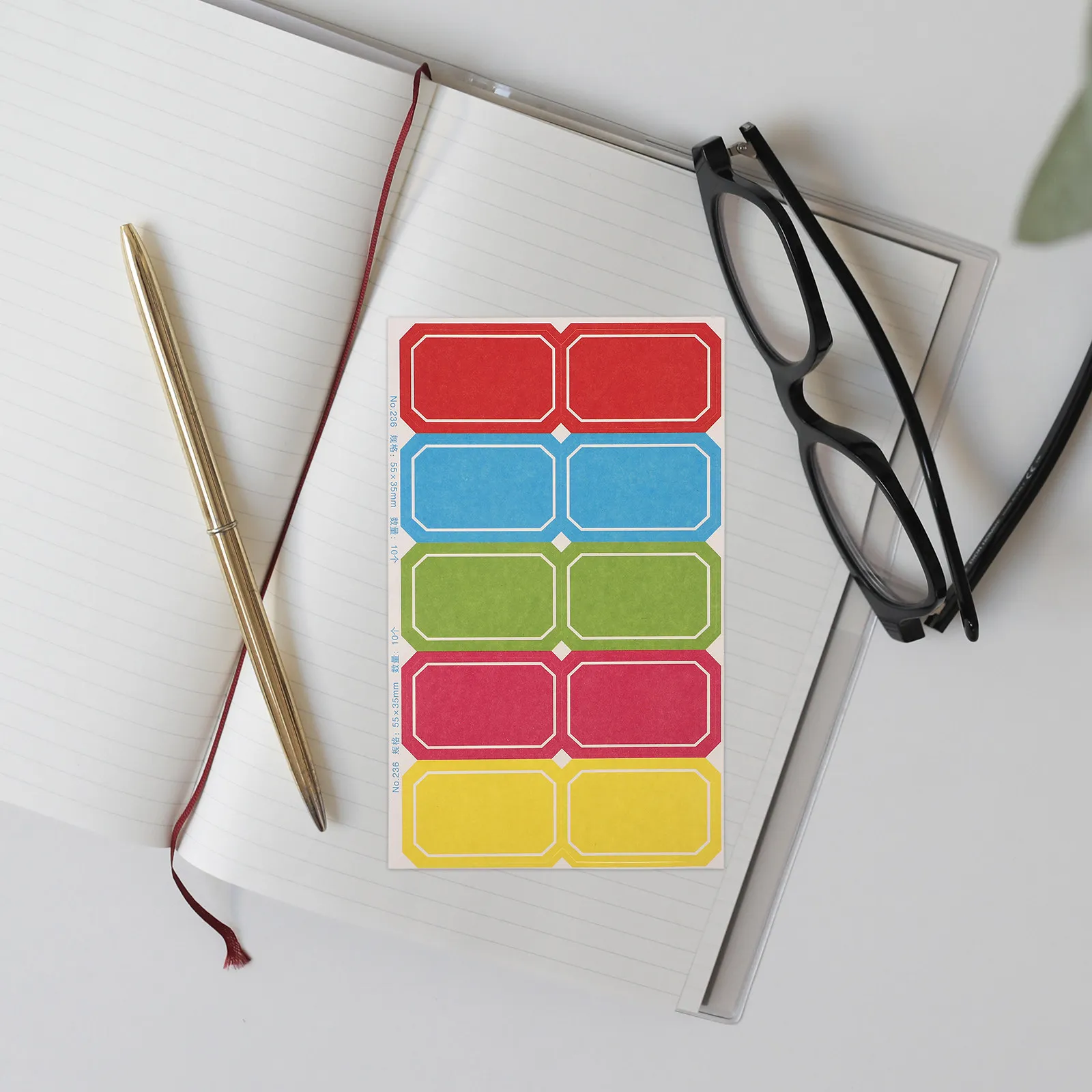 

10 Sheets Colorful Name Tag Labels Thick Writable Portable Stickers Easy Peel Multipurpose Price Label Sticky Home Study