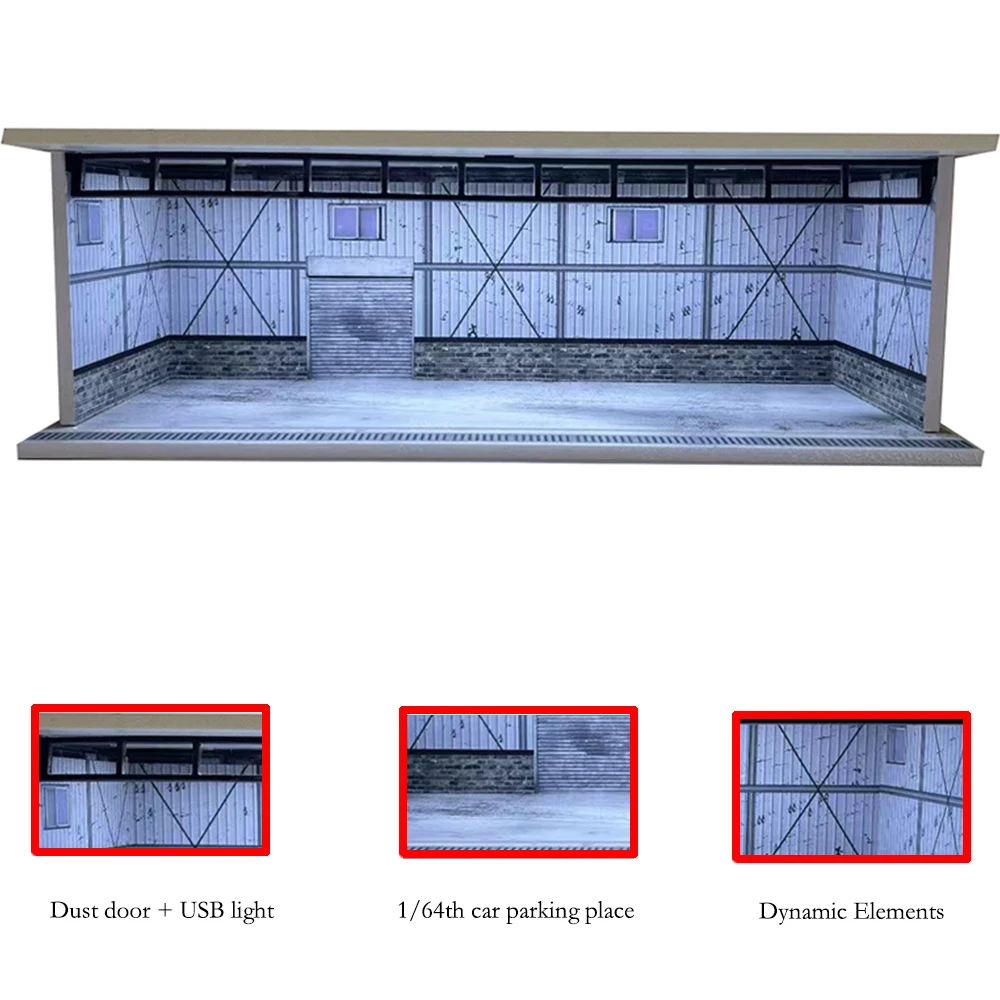 Modular 1/64 Scale Car Parking Lots Garage Diorama Models Stackable Levels for Hot Wheels Tomica Car Collection Box Gifts - view 5