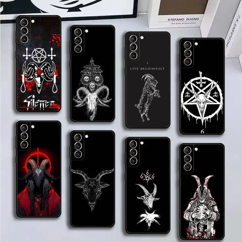 

Satanic Goat Satan Devil Phone Case For Samsung GalaxyA13,21s,22,31,32,52,53,71,72,73,Soft Black Cover