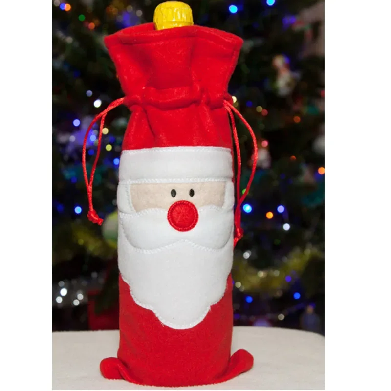 

20 шт., Рождественский праздник, классический Санта-Клаус, красное вино, шампанское, набор для напитков, украшение для домашнего стола, подарочные принадлежности, реквизит