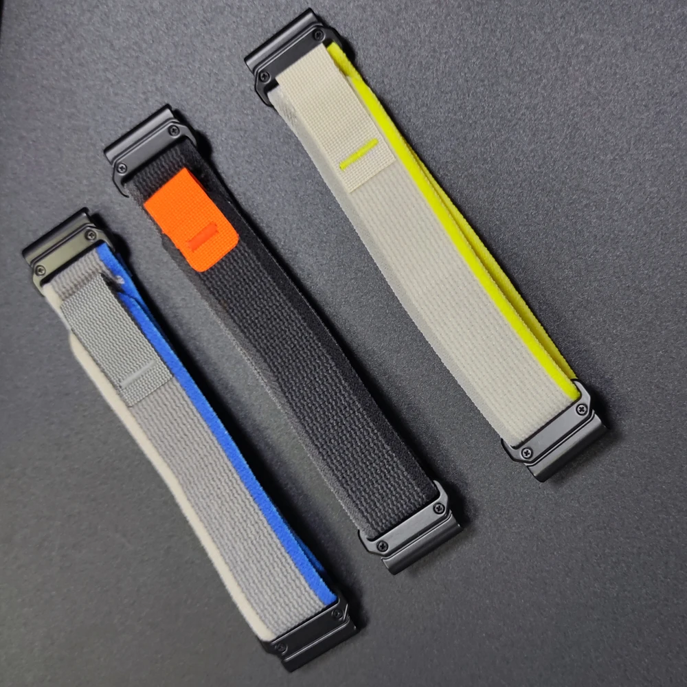 QuickFit 26 مللي متر 22 مللي متر النايلون الفرقة ل Garmin غريزة 3 50/45 مللي متر حزام ل Garmin Fenix 8 7X 7 6X 6 5 زائد سوار معصمه الرياضية