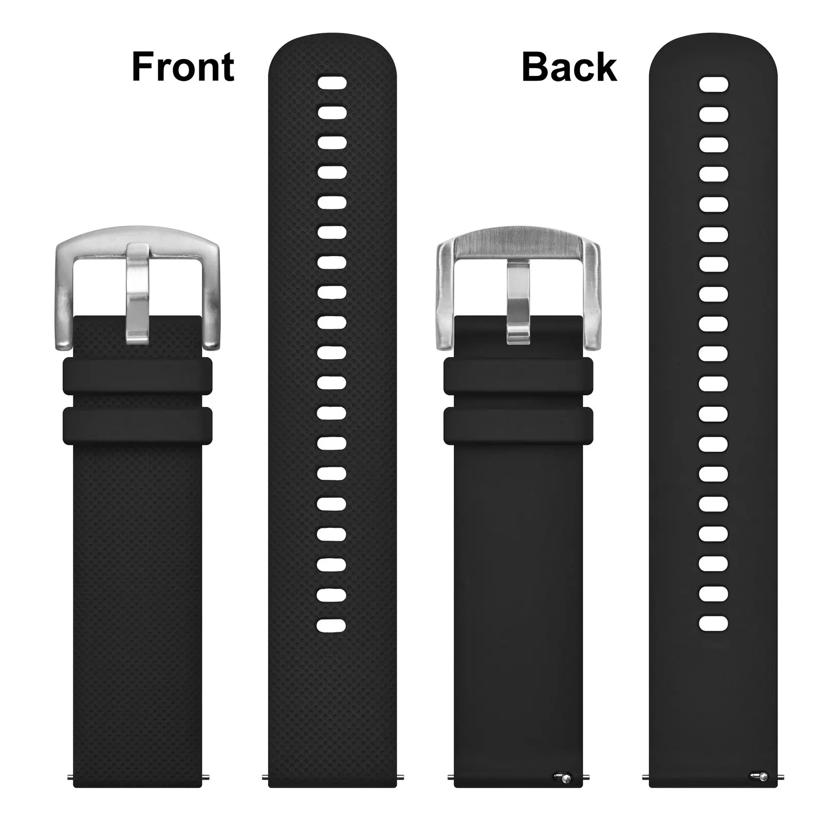 Anbeer Premium Silicone Watch Band Quick Release Rubber Watch Strap 16mm 18mm 20mm 22mm 24mm Bracelet for Smart Watch