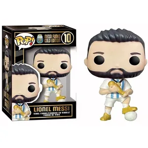 Funko Pop Anime Figur Messi Actionfigur er Superstars Messi Funko Edition Gold Model Cola Lektion Doll Geschenk Weihnachtsgeschenk 12 Hauptverkäufe Naruto -Münzen - №10