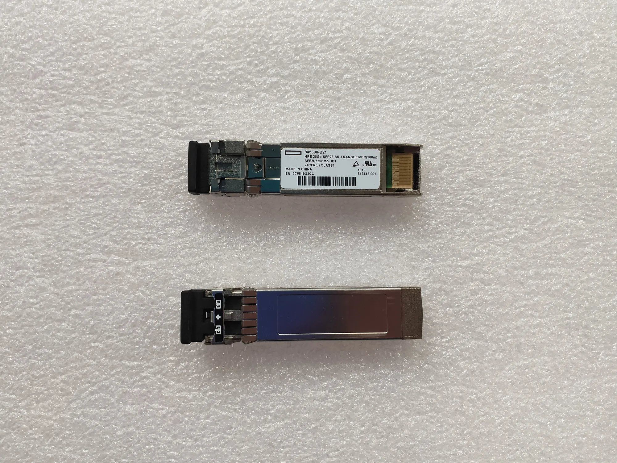 

845398-B21 H-PE 25GB SFP28 SR Transceiver AFBR-725SMZ-HP1 849442-001 850NM 25G SFP 100M Fiber Switch Module