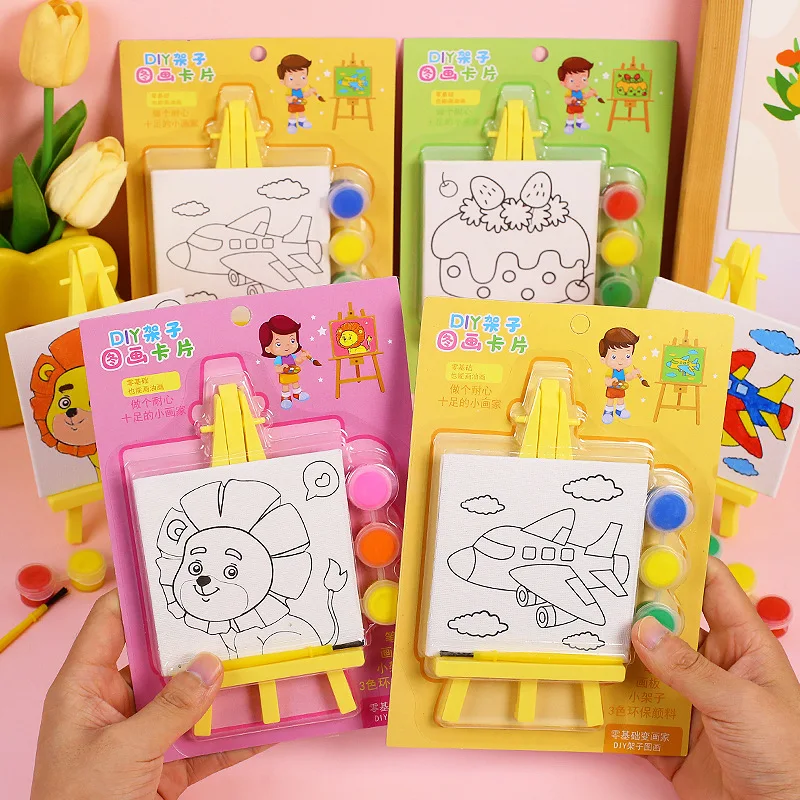 Cartoon DIY Drawing Board Children's Coloring Graffiti Painting Kindergarten Painting Stand