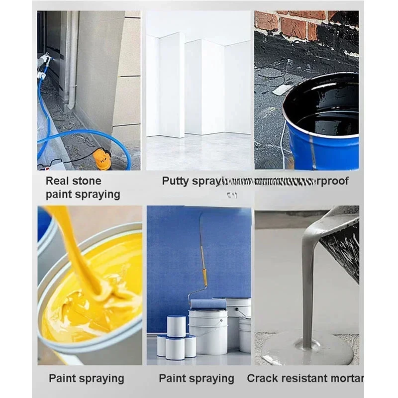Real Stone Spraying 2.2KW Exterior Wall Putty Waterproof and Fireproof Coating Integrated hine Paint Sprayer