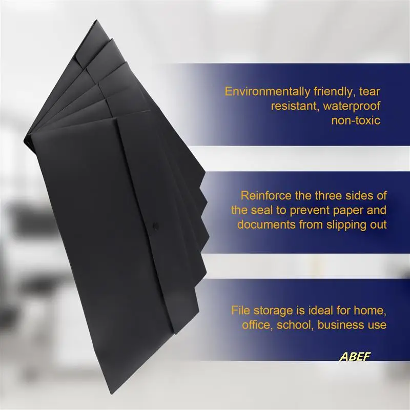 5-папка с карманом в граммах, пластиковый конверт, плоский органайзер для файлов и писем с застежкой-кнопкой, размер буквы А4