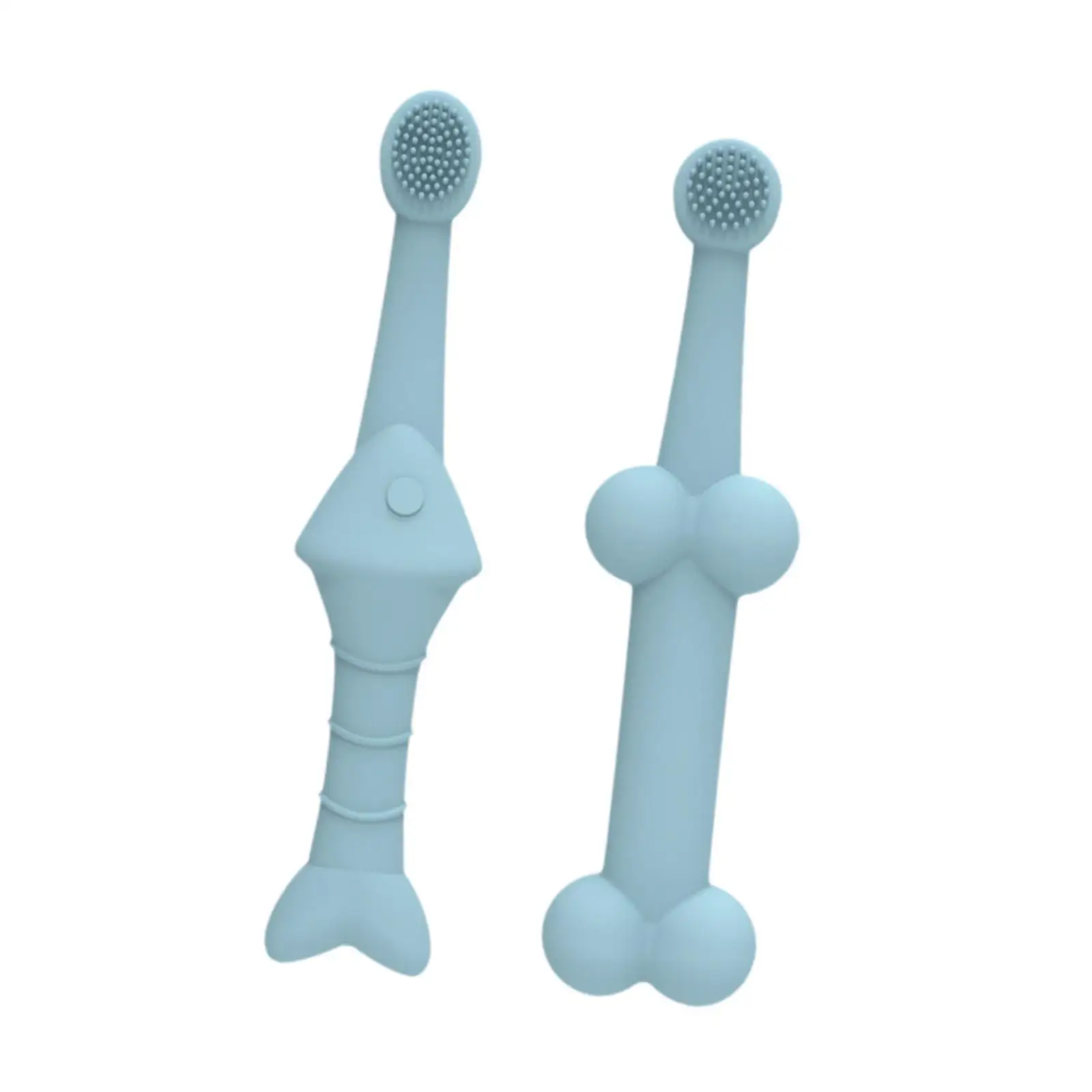 2Pcs Pet Silicone Toothbrush, Soft Silicone Cat Dog Tooth Brush, Kitten