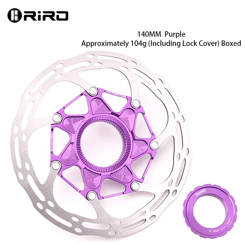 RIRO Fahrradscheiben Center Lock 140 mm 160 mm schwimmender Bremsscheibe Leichter, hochfester Wärmeableitungs-Scheiben-Fahrradbremsscheibe