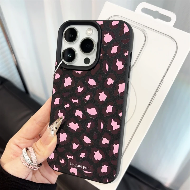 Fein schimmernde Leopardenmuster-Silikonhüllen für iPhone 17 14 15 16 Pro Max Plus, iPhone 15 16 13 12 11 15 8 XS XR Luxus-Cover – Detail 11