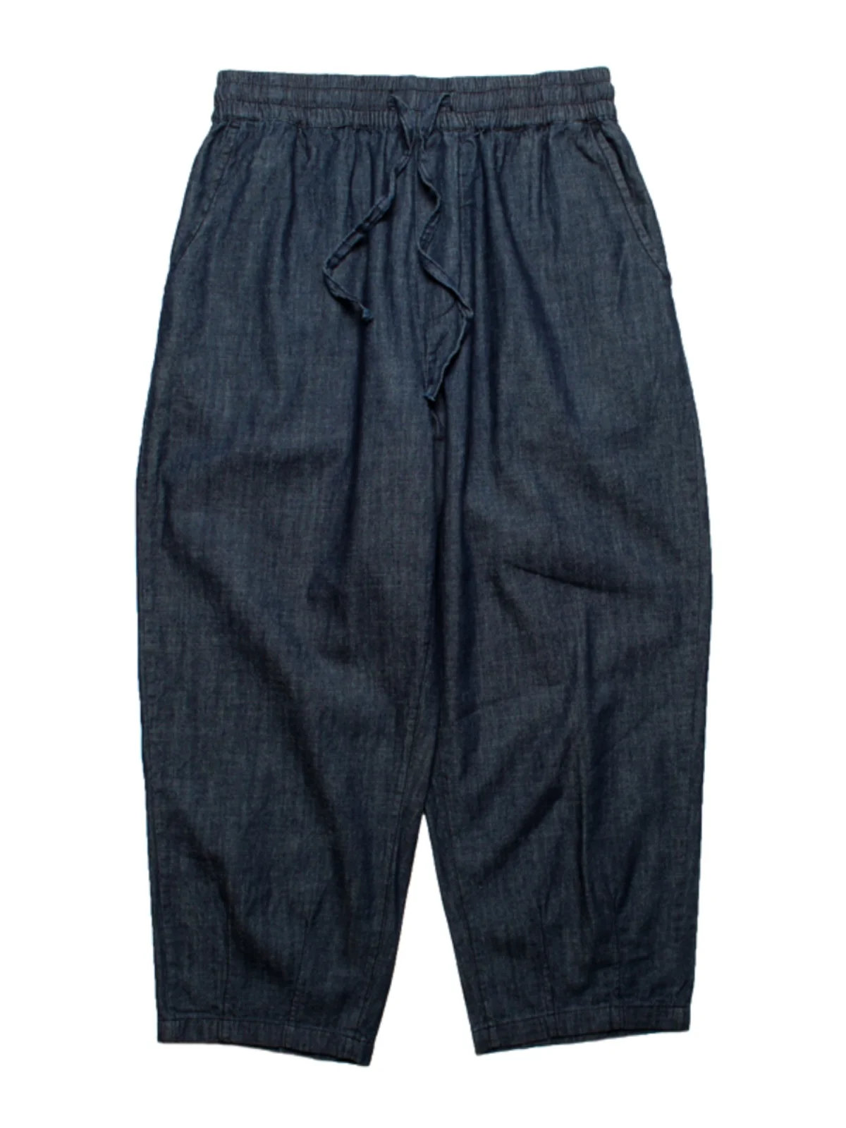 

Waed Cotton Balloon Pants Loose Straight Leg Harlan Sle Youthful Casual Jeans Thin Model Seven Feet Length Pure Color