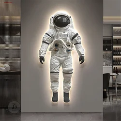 Nordic Modern Realistic Murals Astronaut Led Wall Lamp Living Room Hotel Hallway Decoration Sconces Loft Painting Night Lights