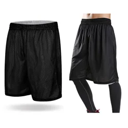 Pantalones cortos deportivos para hombre, Shorts holgados de secado rápido, transpirables, para entrenamiento de baloncesto, gimnasio, Fitness, playa, verano, 2022