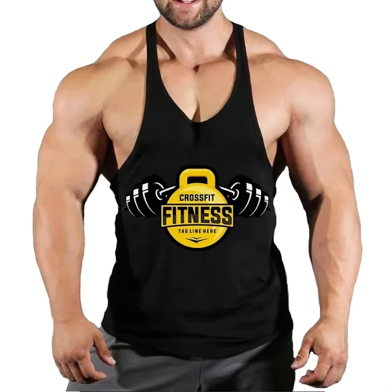 2026 New Men Bodybuilding Stringer Vest Sleeveless Gym Tank Top Fitness Training Workout Muscle Sportswear Athletic Undershirt