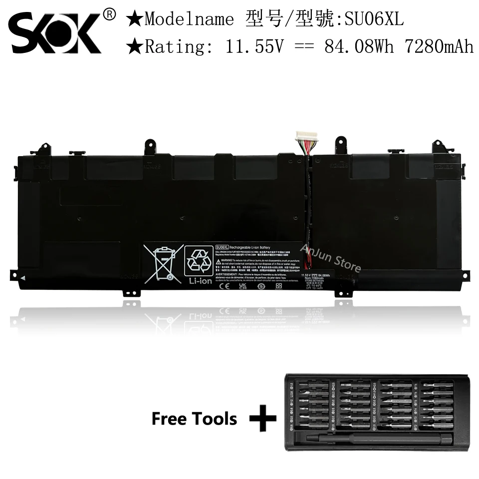 SU06XL Laptop Battery Replace for HP Spectre X360 15-DF0033DX 15-DF1033DX Convertible 15-DF0XXX Series Notebook HSTNN-DB8W