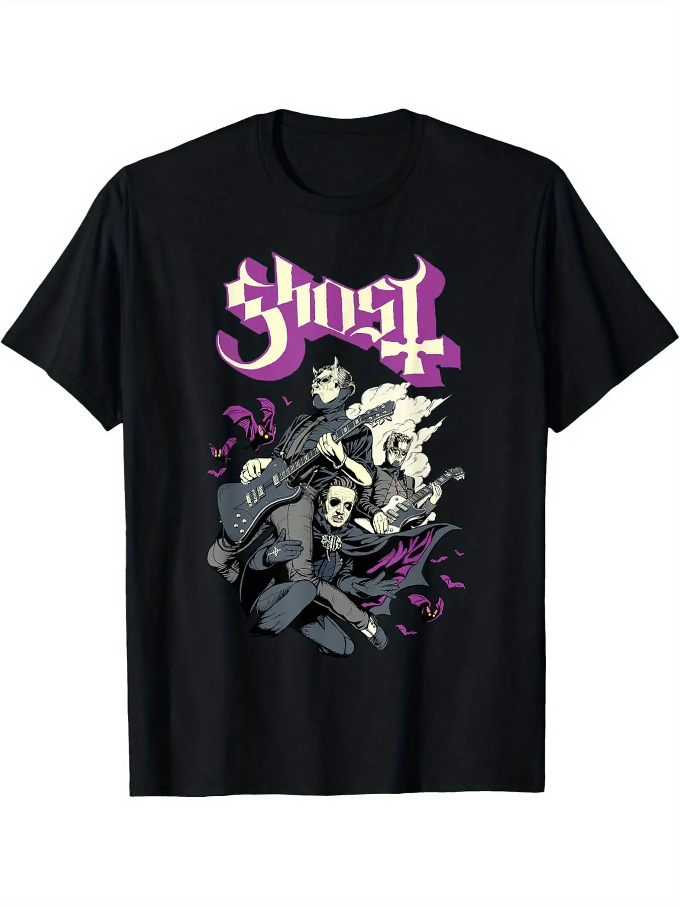 

LocalGhost Bats And Band Pure Cotton Graphic T-Shirt
