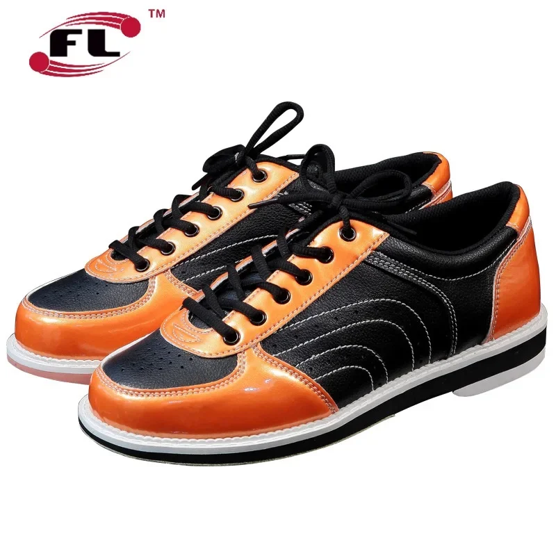 Unisex Right Hand Non-slip Bowling Shoes Breathable Lace-up Sneaker for Women Men Beginners Bowling Sneakers Indoor Footwear