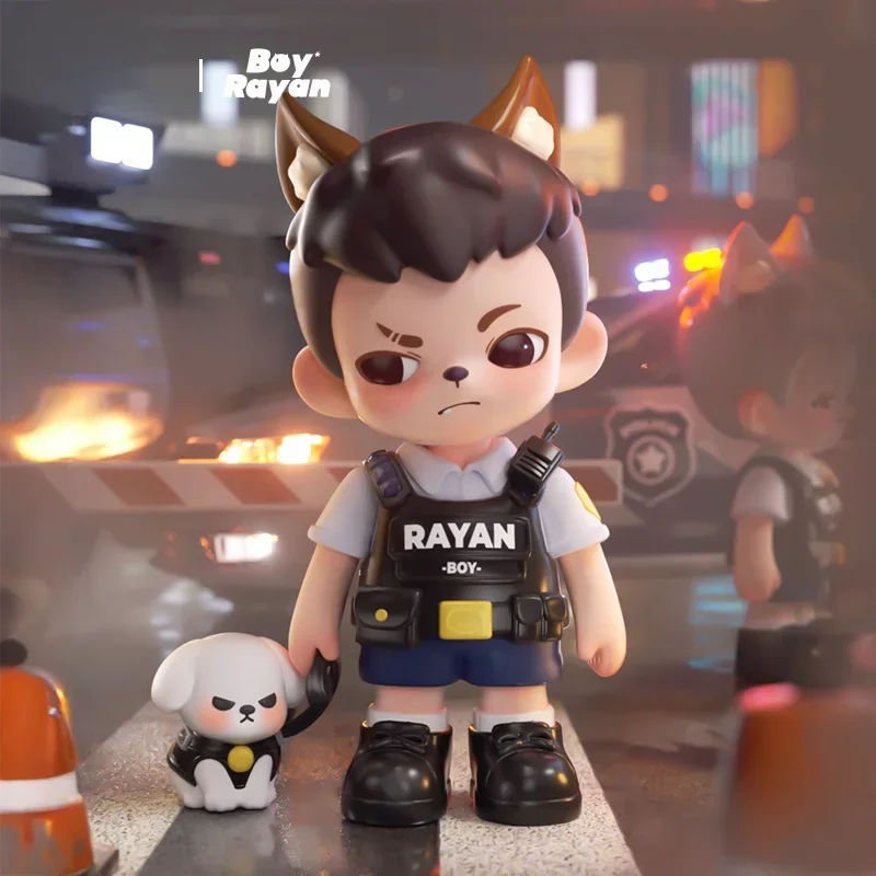 New Boy Rayan Special Police Little Wolf Litta Crane Baby Hanging Card Toy Doll Collection Model Cartoon Ornament Cute Xmas Gift