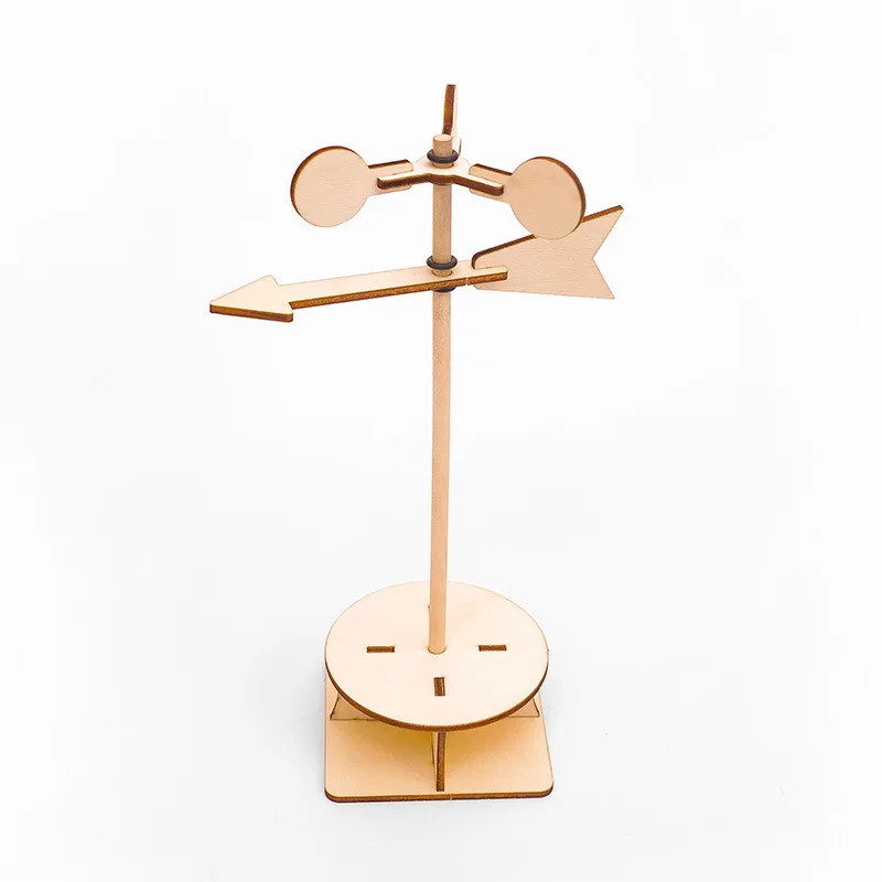 

DIY Handmade Wooden Wind Vane Textbook Puzzle Science and Education Technology Material Pack Wooden Toys