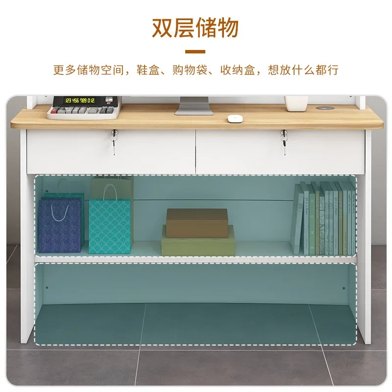 Modern Commercial Cashier Counter - Small Simple Design for Shops & Beauty Salons