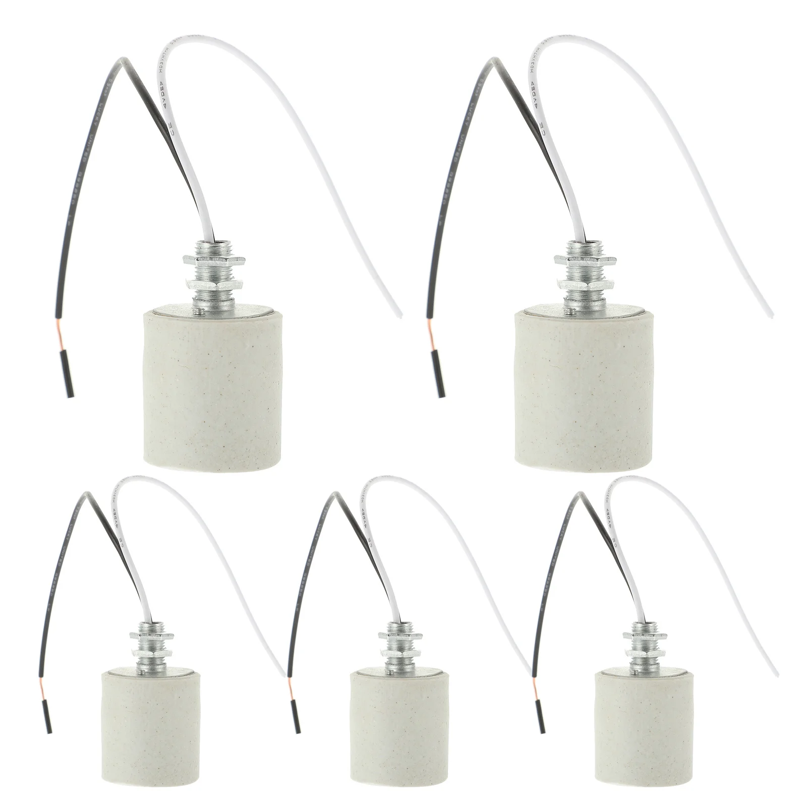 

5Pcs E27 Ceramic Light Socket Lamp Base Replacement Smooth Surface Easy Clean for Restaurant Office Lighting Light Socket